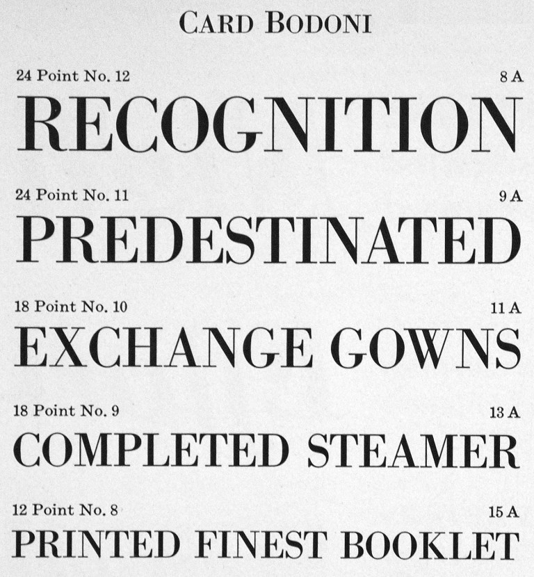 Bodoni это семейство гарнитур основанных на рисунке шрифта разработанного шрифтовиком